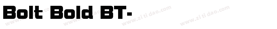 Bolt Bold BT字体转换